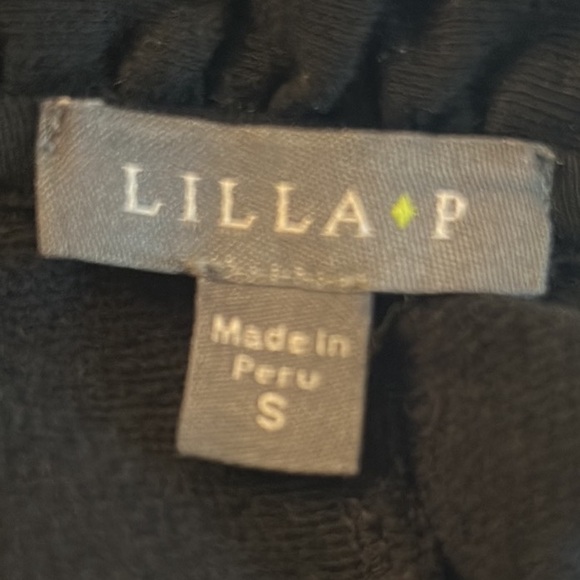 Lilla P Black Knit Ruffle Button Front Collar Jacket Cardigan Blazer - S - Picture 8 of 11